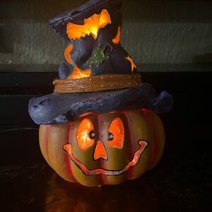 Puleo Fiber Optic Light Up Jack O’ Lantern & Witch Halloween Decor